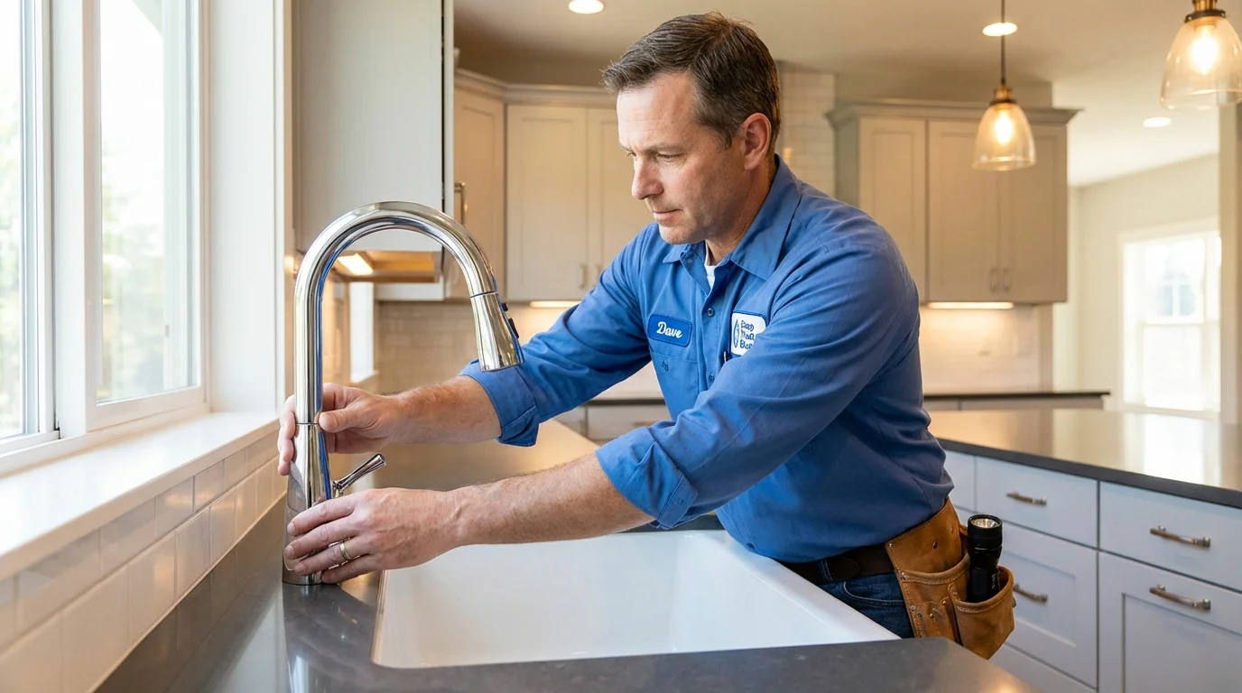Kitchen faucet installation by Johns Plumbing LLC in Chilhowie